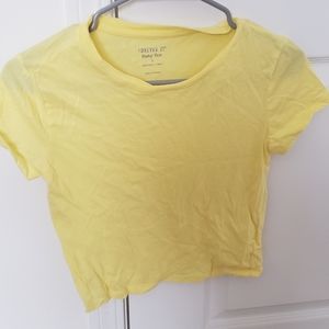 yellow crop top